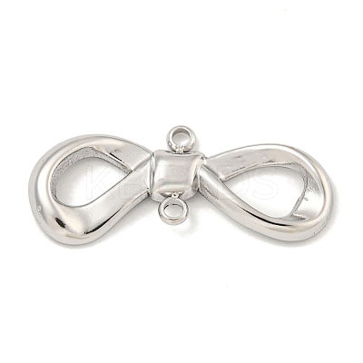 Non-Tarnish 304 Stainless Steel Bowknot Links Connector Charms STAS-A099-10P-1