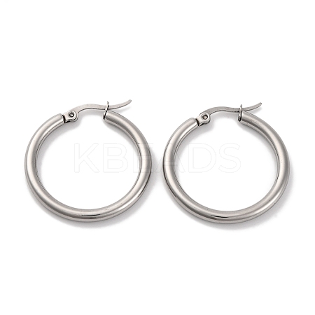 Non-Tarnish Ring 304 Stainless Steel Hoop Earrings for Women Men EJEW-B049-01C-P-1