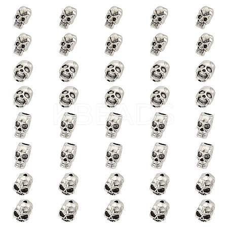 40Pcs 4 Styles Halloween Theme Tibetan Style Alloy Beads FIND-HY0003-85-1
