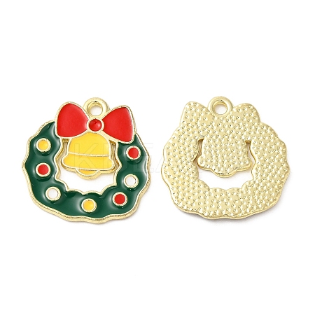 Christmas Alloy Enamel Pendants ENAM-D050-13G-01G-1