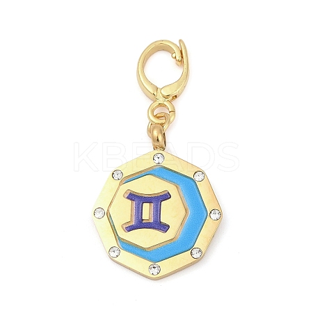 304 Stainless Steel Enamel Pendant Decoration STAS-S168-01G-03-1