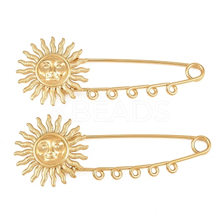 Sun 304 Stainless Steel Safety Pins Brooch Findings SA-CBA098D-13E-G-1