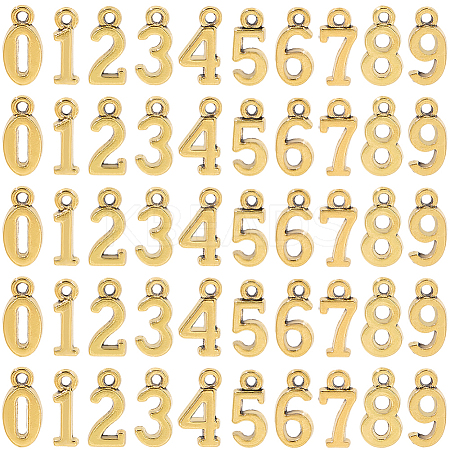 180Pcs 10 Styles Tibetan Style Alloy Pendants FIND-SC0014-90-1