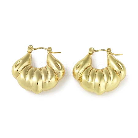 Ion Plating(IP) 304 Stainless Steel Hoop Earrings for Women STAS-I304-09G-1