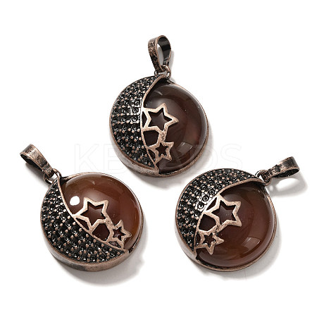 Natural Red Agate(Dyed & Heated) Pendants G-P560-01R-14-1