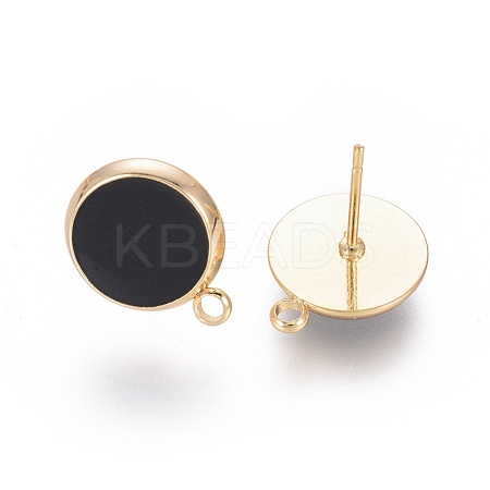 Brass Stud Earring Findings KK-G366-10G-1