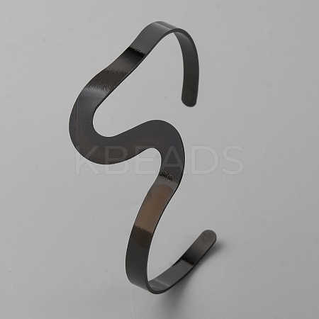 Euro Style Iron Cuff Bangles for Women BJEW-WH0817-010B-1