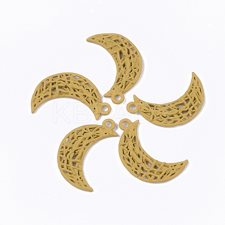 Spray Painted Alloy Filigree Pendants X-PALLOY-T056-97C-1