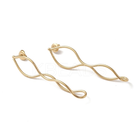 304 Stainless Steel Dangle Stud Earrings for Women EJEW-Q781-26G-1