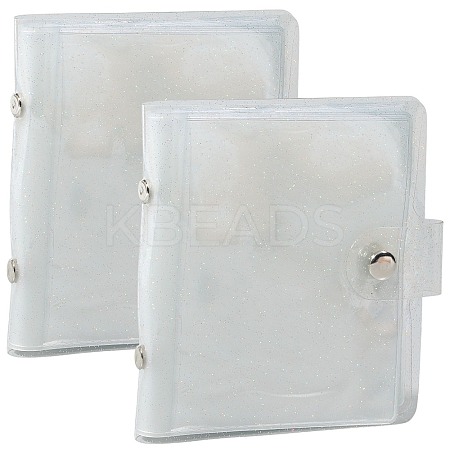 2Pcs PVC Mini Photocard Holder Book AJEW-SP0002-20B-03-1