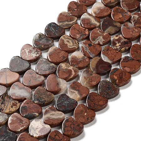 Natural Red Jasper Beads Strands G-L420-25-10mm-13-1