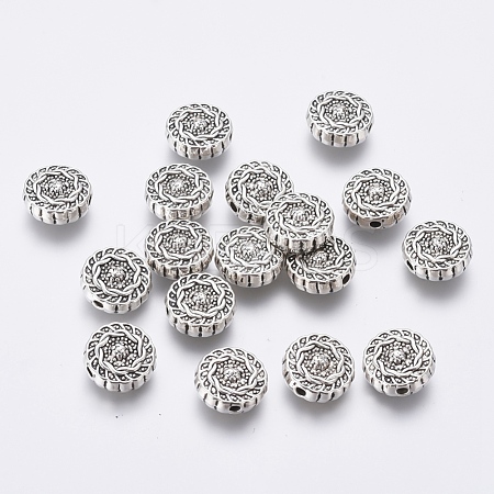 Tibetan Style Alloy Beads TIBEB-R022-AS-LF-1