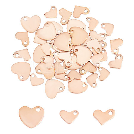 42Pcs 3 Size PVD Vacuum Plating 304 Stainless Steel Stamping Blank Tag Charms STAS-UN0020-49RG-1