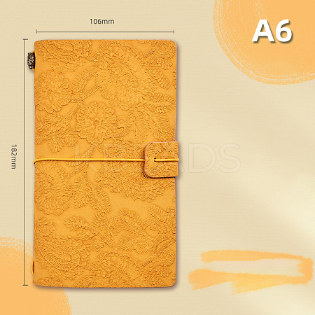 A6 Retro Embossed Imitation Leather Journal Notebook SCRA-PW0004-050A-1