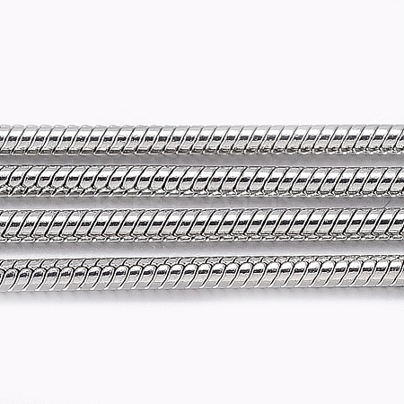 Tarnish Resistant 304 Stainless Steel Round Snake Chains CHS-K007-06C-01-1
