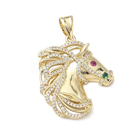 Brass Micro Pave Cubic Zirconia Pendants KK-F930-28A-G-1