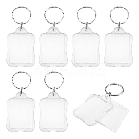 20Pcs Acrylic Photo Frame Keychains AJEW-TA0003-60-1