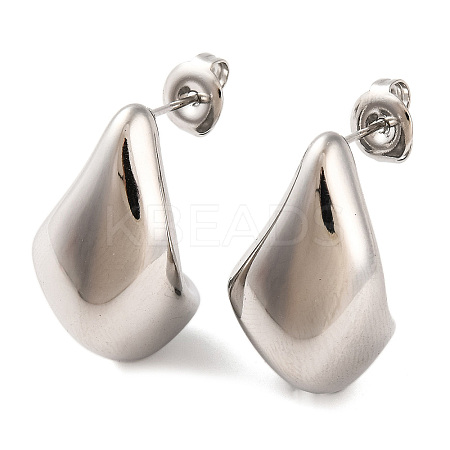 Non-Tarnish 304 Stainless Steel Stud Earrings EJEW-G395-22P-1