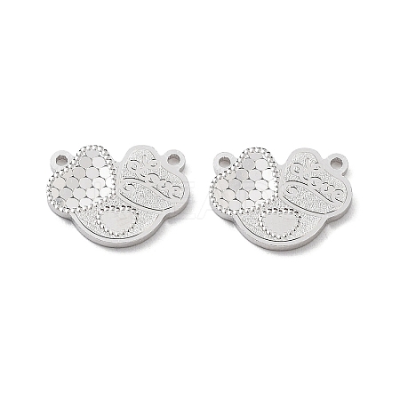 Rhodium Plated 925 Sterling Silver Charms STER-C003-10P-1