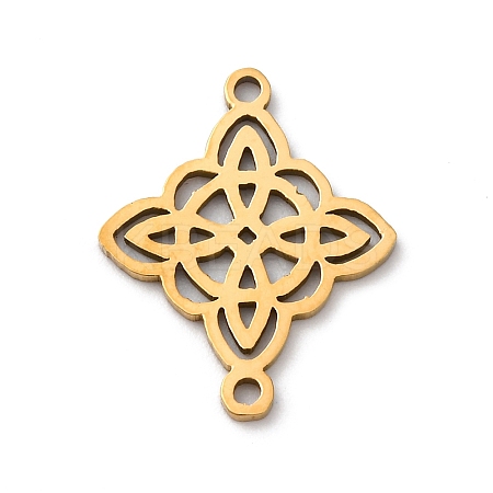 201 Stainless Steel Hollow Witch Knot Connector Charms STAS-V014-02G-1
