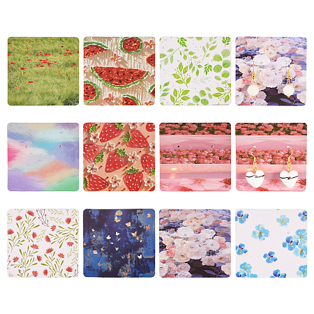100 Sheets 10 Styles Paper Earring Display Cards CDIS-TA0001-18-1