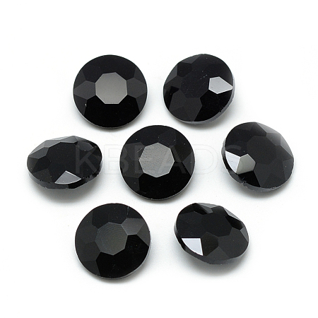 Pointed Back Glass Rhinestone Cabochons RGLA-T029-14mm-23-1