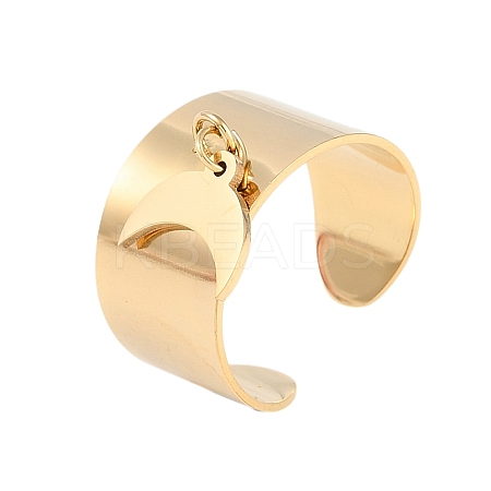 304 Stainless Steel Open Cuff Rings RJEW-C095-02A-G-1