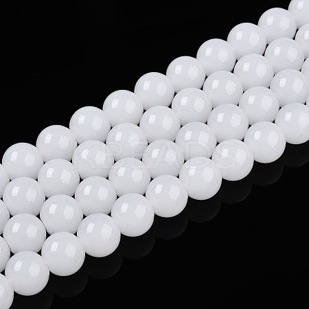 Imitation Jade Glass Beads Strands LS-GLAA-T032-J10mm-01-1
