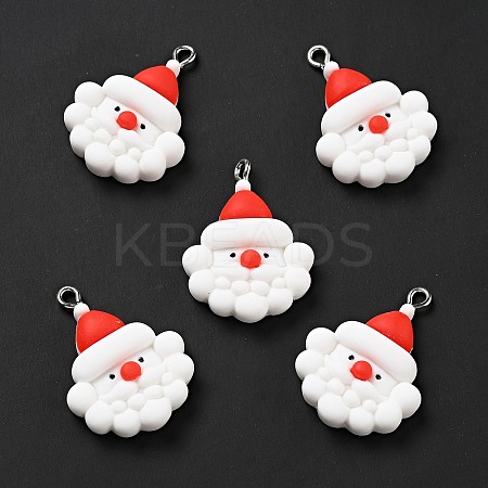 Christmas Opaque Resin Pendants LS-RESI-G043-A08-1