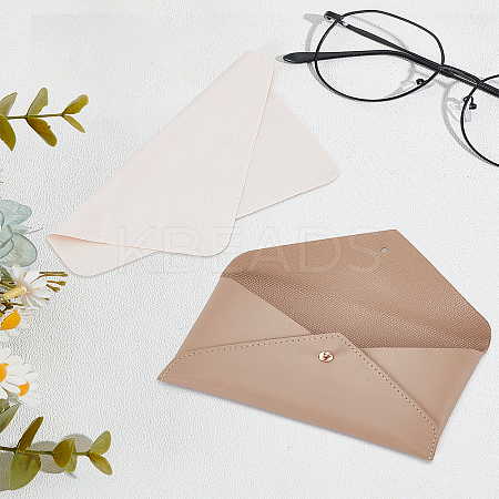 1Pc PU Imitation Leather Envelope Glasses Bag AJEW-LP0002-34A-1