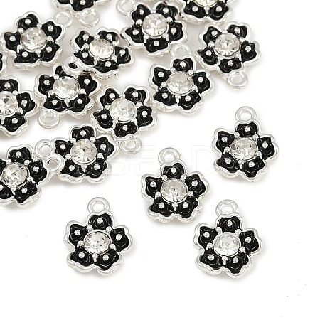 Alloy Enamel with Crystal Rhinestone Charms FIND-G093-01P-04-1