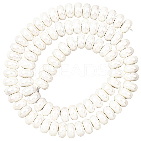 1 Strand Electroplated Shell Pearl Beads Strands BSHE-PA0001-02-1