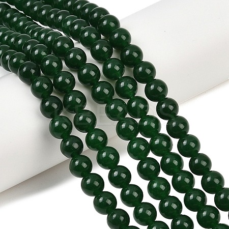 Dyed Natural White Jade Imitation Malaysia Jade Beads Strands G-C270-B01-8mm-1