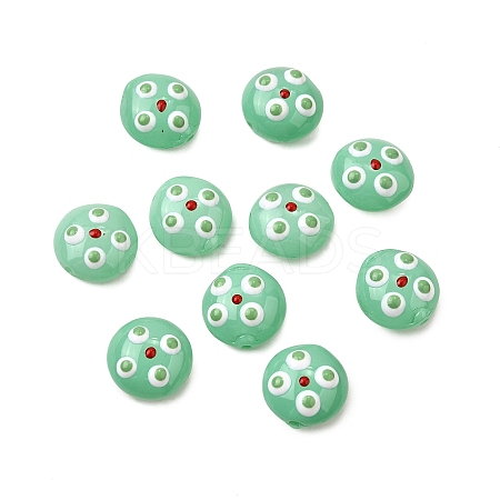 Transparent Glass Enamel Beads LAMP-S079-01G-1