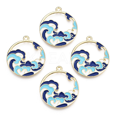 Chinese Style Alloy Enamel Pendants LS-X-ENAM-M043-03G-01-RS-1