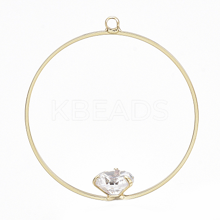 Brass Pendants KK-S348-061A-1