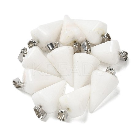 Natural White Jade Pendants G-B127-13P-05-1
