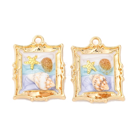 Alloy Enamel Pendants FIND-M060-01G-1