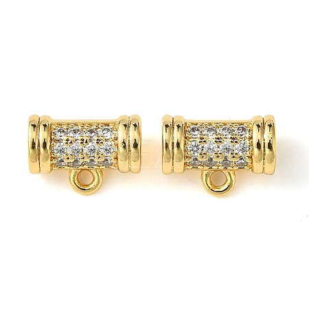 Brass Brass Micro Pave Cubic Zirconia Tube Bails LS-KK-M277-09A-G-1
