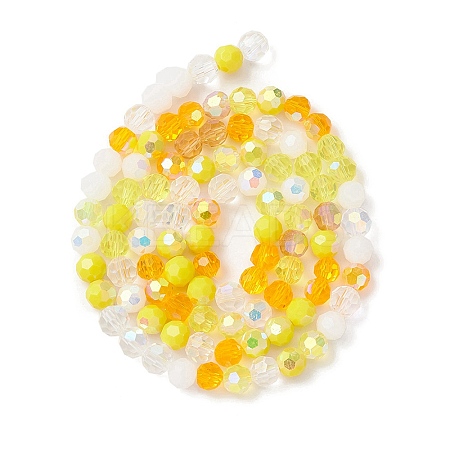 Electroplate Glass Beads Strands EGLA-YW0002-A07-1