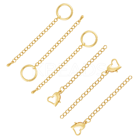 12 Strands 2 Style 304 Stainless Steel Curb Chain Extender FIND-DC0003-31-1