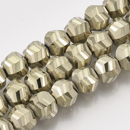 Electroplate Glass Beads Strands EGLA-T018-01-B03-1