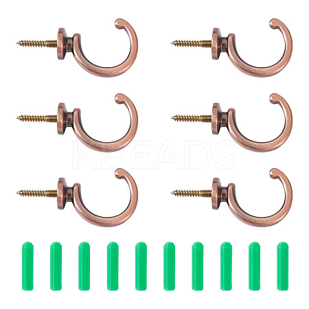 16Pcs 2 Style Zinc Alloy Hook Hanger FIND-SW0001-04R-1