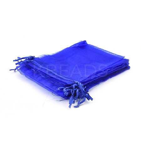 Blue Rectangle Jewelry Packing Drawable Pouches X-OP-A001-10-1