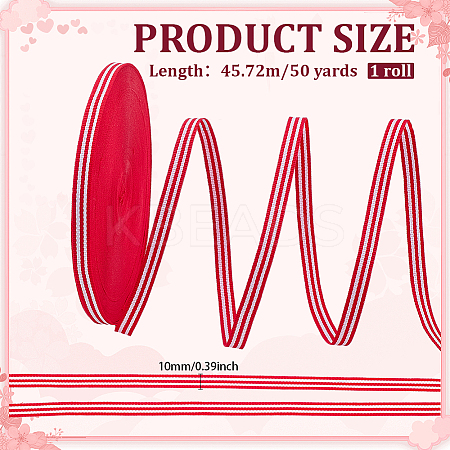 47~50 Yards Polyester Stripe Ribbons OCOR-PH0002-91-1