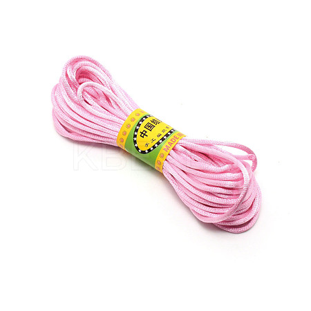Polyester Satin Rattail Cord OCOR-WH0066-43K-1