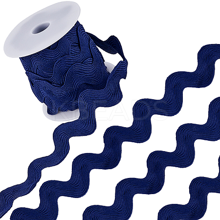 10 Yards Polyester Wavy Fringe Trim Ribbon OCOR-GF0004-25A-1