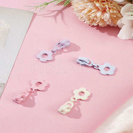 4Pcs 4 Colors Alloy Zipper Sliders FIND-LP0007-57-1