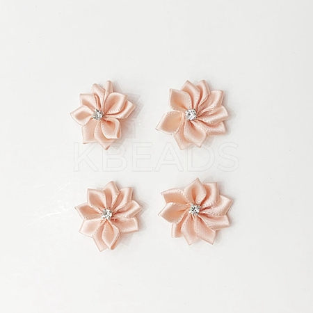 Polyester Rhinestones Flower for Ornament Appliques DIY Wedding FIND-WH20001-76D-1