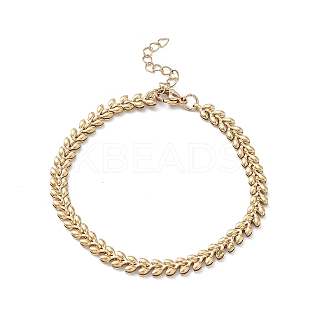 Ion Plating(IP) 304 Stainless Steel Cobs Chain Bracelets for Men Women STAS-B039-08G-1